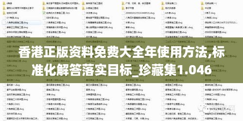 香港正版资料免费大全年使用方法,标准化解答落实目标_珍藏集1.046
