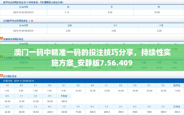 澳门一码中精准投注技巧