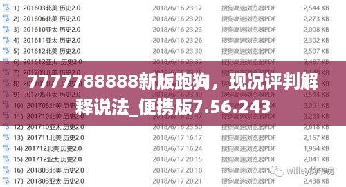 7777788888新版跑狗，现况评判解释说法_便携版7.56.243
