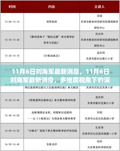11月6日刘海军最新消息深度解读与观点碰撞