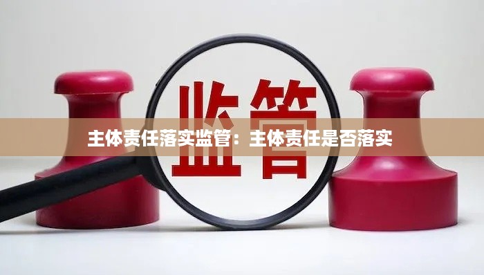 主体责任落实监管：主体责任是否落实 