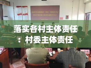 落实各村主体责任：村委主体责任 