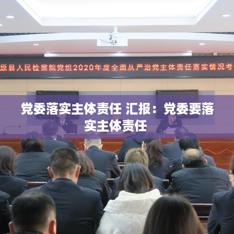 党委落实主体责任 汇报：党委要落实主体责任 