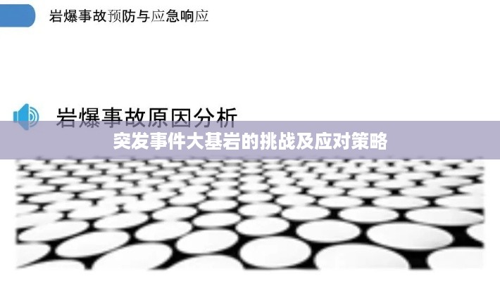 突发事件大基岩的挑战及应对策略