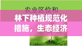 林下种植规范化措施，生态经济双赢之道