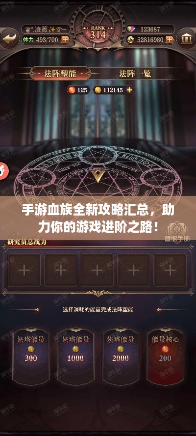 手游血族全新攻略汇总，助力你的游戏进阶之路！