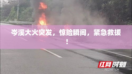 岑溪大火突发，惊险瞬间，紧急救援！