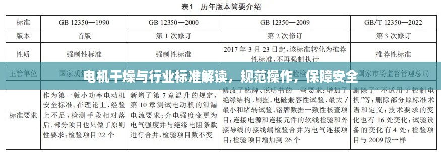 电机干燥与行业标准解读，规范操作，保障安全
