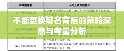 不断更换域名背后的策略深意与考量分析