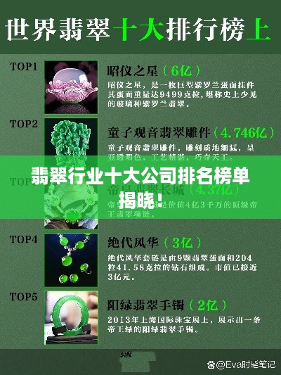 翡翠行业十大公司排名榜单揭晓！