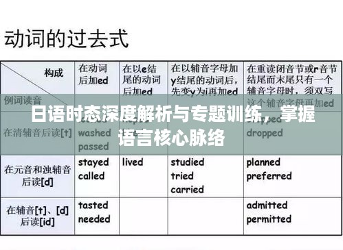 日语时态深度解析与专题训练，掌握语言核心脉络