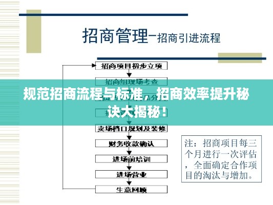 规范招商流程与标准，招商效率提升秘诀大揭秘！